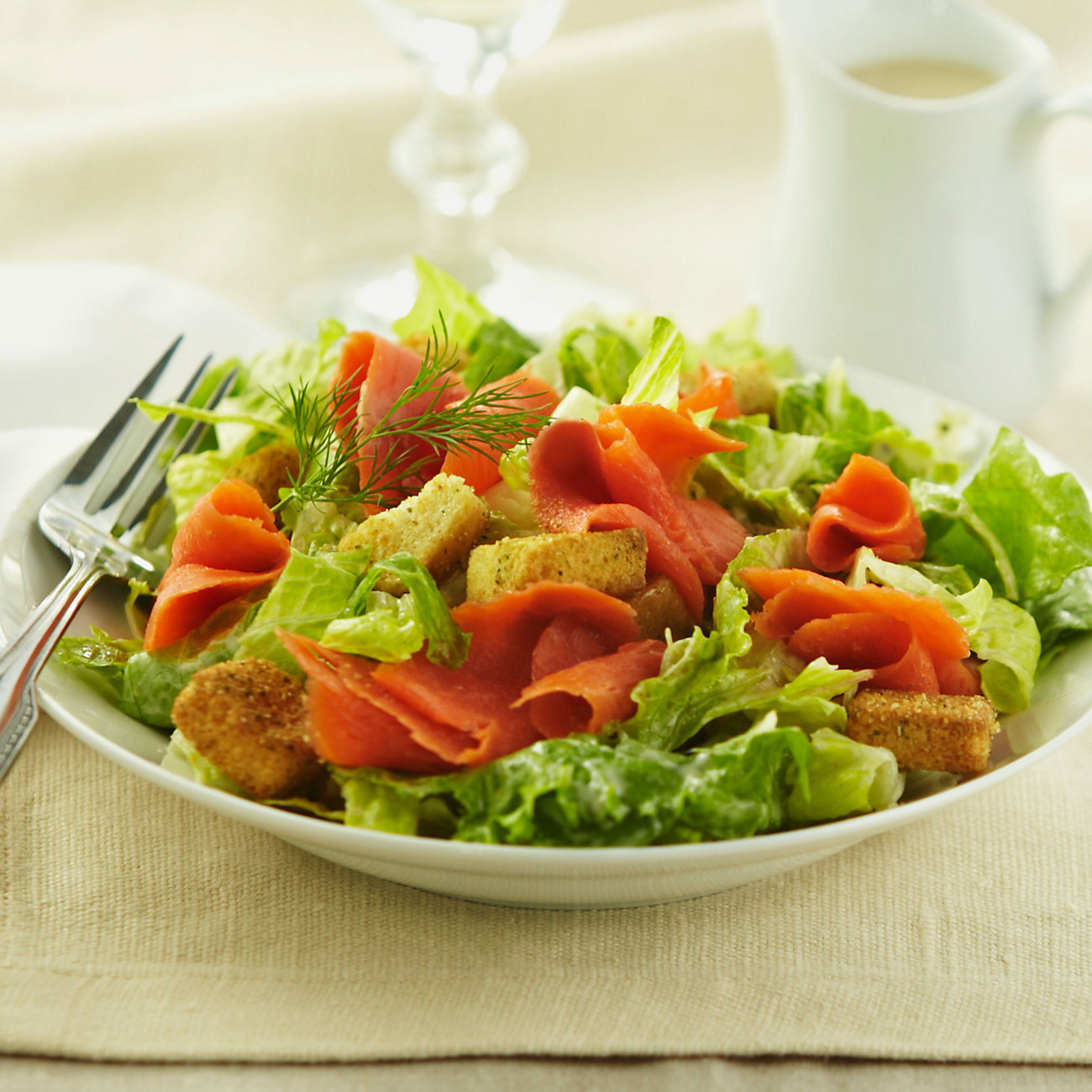 Smoked Salmon Caesar Salad Recipe from H-E-B