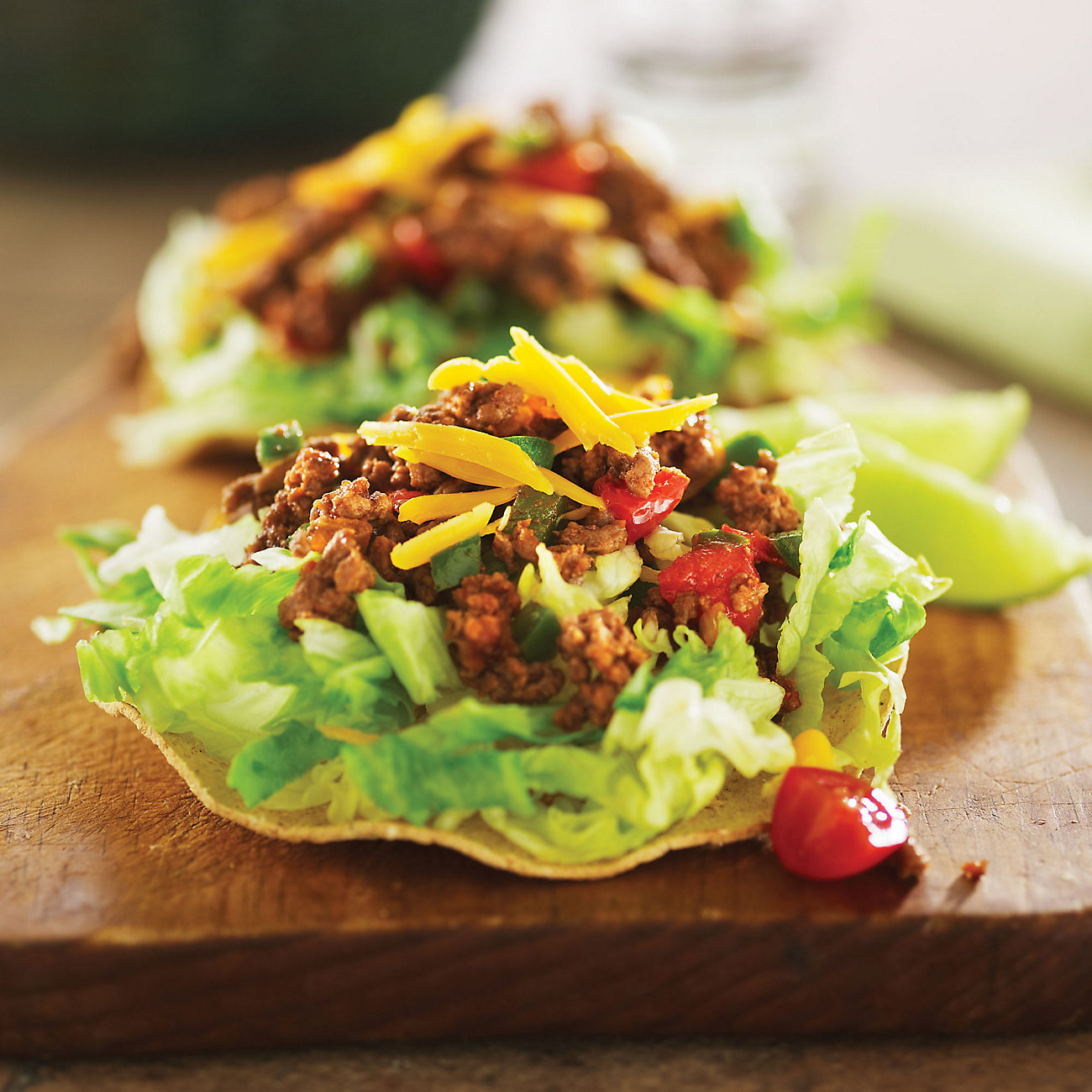 Spicy Ground Beef Tostadas Recipe From H-E-B