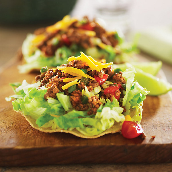 Spicy Ground Beef Tostadas