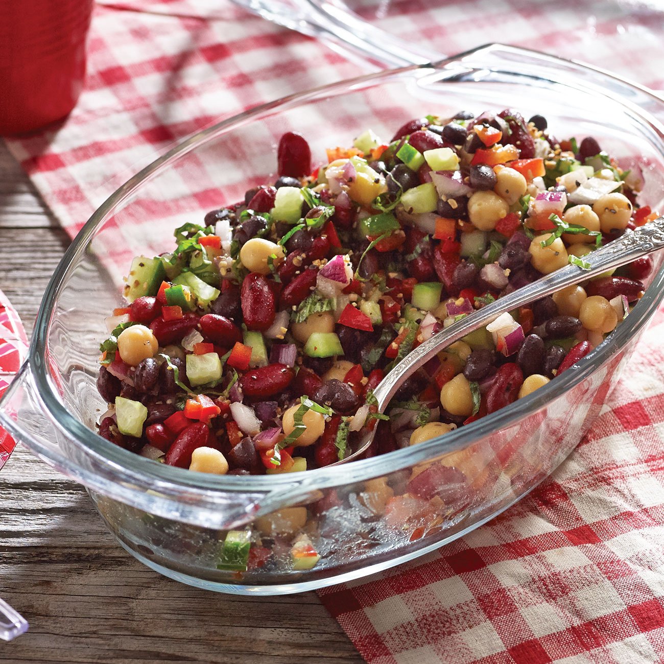 3 Bean Lemon Basil Salad