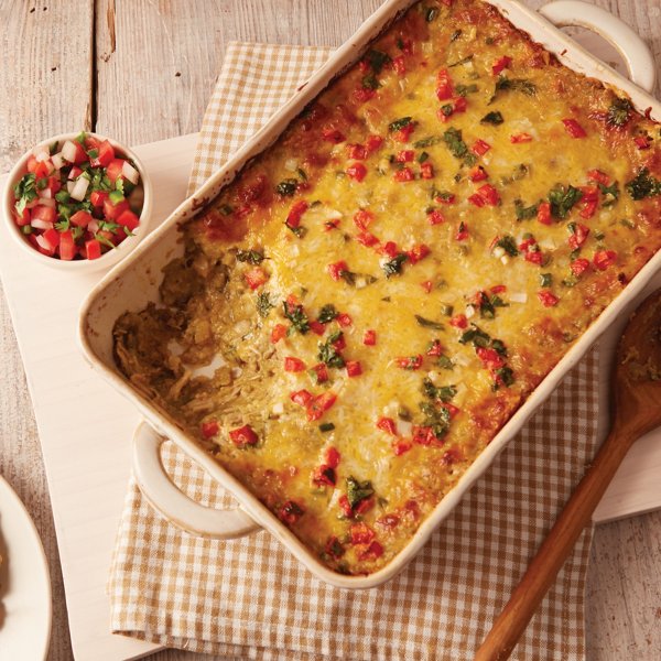 30 Minute Green Chile Chicken Casserole