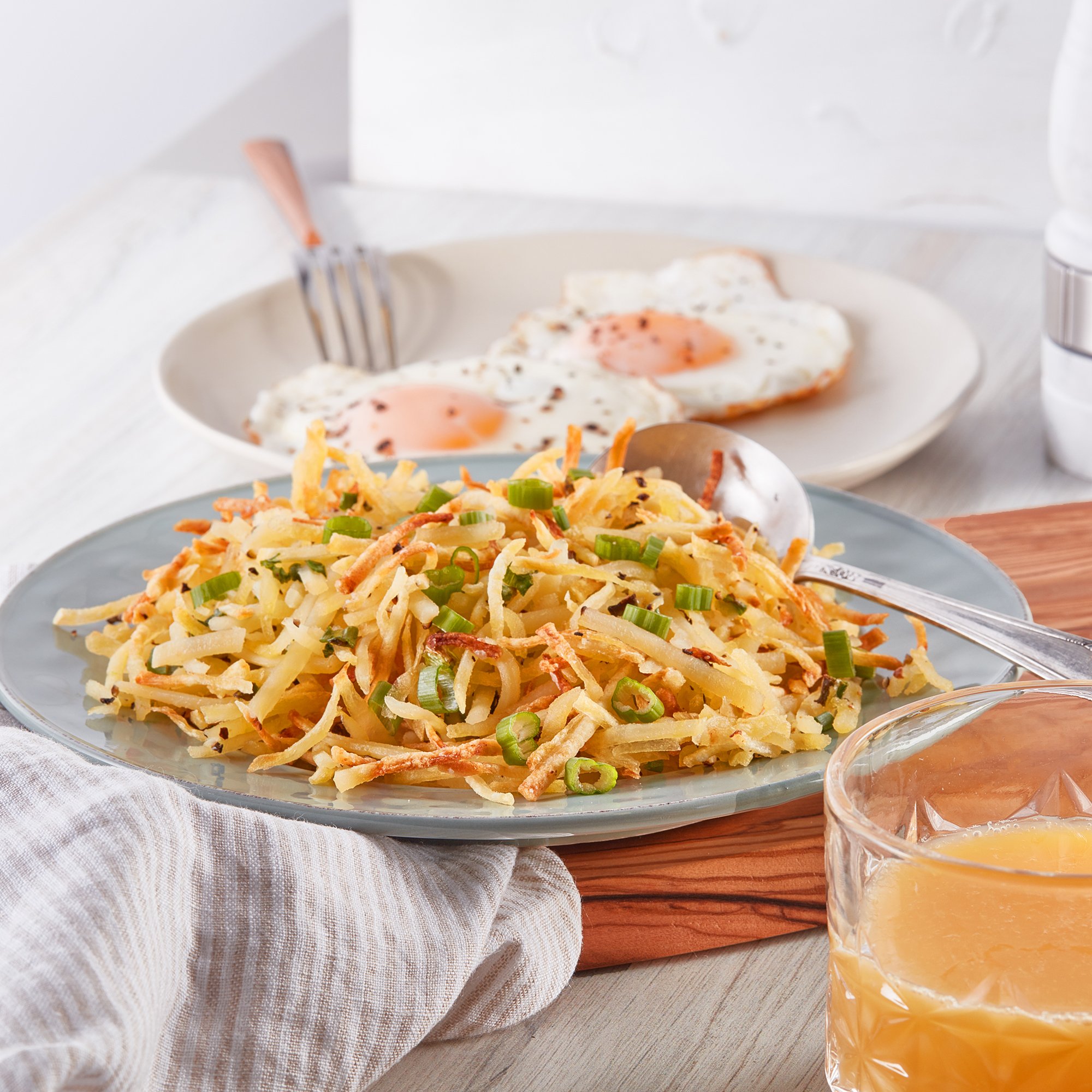 Air Fryer Shredded Hash Browns - Healthful Blondie