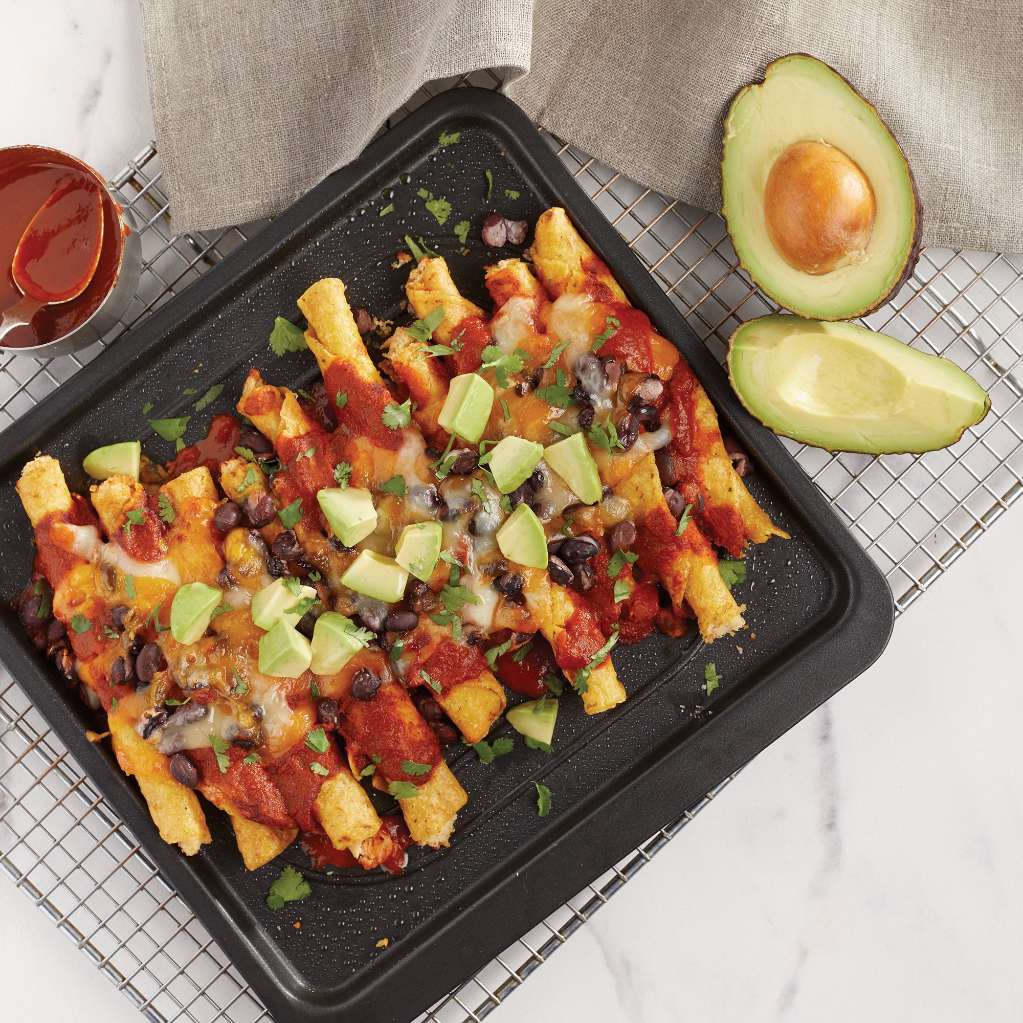 Air Fryer Taquito Enchiladas Recipe from HEB