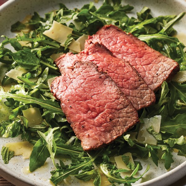 Arugula and Basil Salad with Grilled Tri-Tip