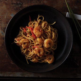 Asian Inspired Shrimp Pasta