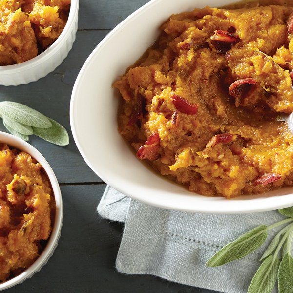 Bacon and Sage Sweet Potato Mash