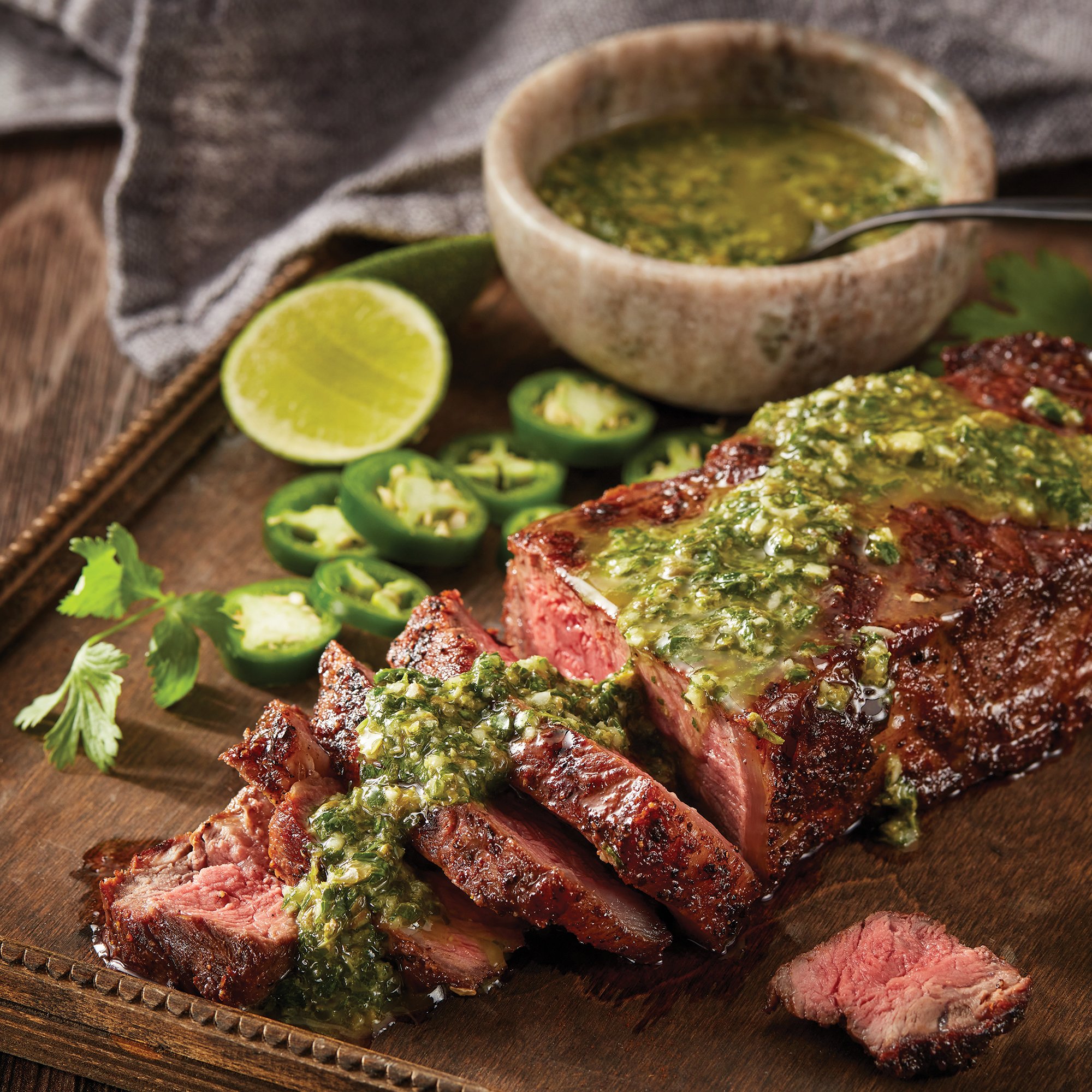 Balsamic Marinated Steak with Italian Salsa Verde Recipe from HEB