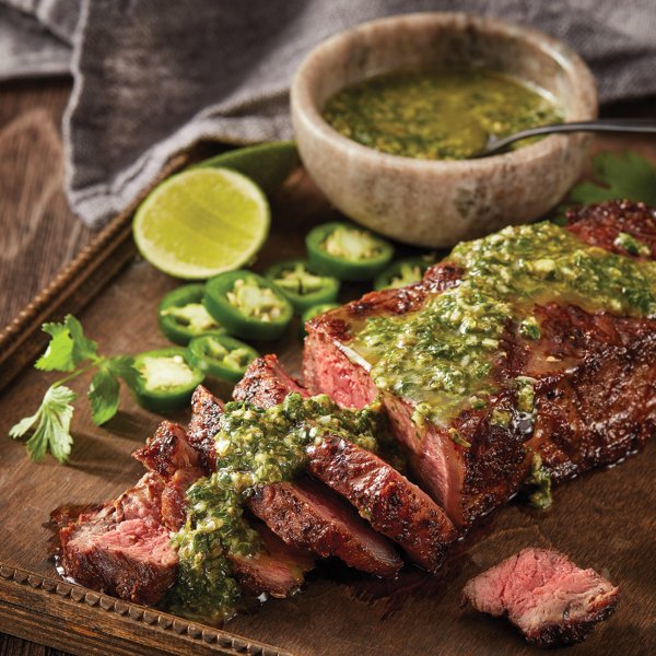 Balsamic Marinated Steak with Italian Salsa Verde