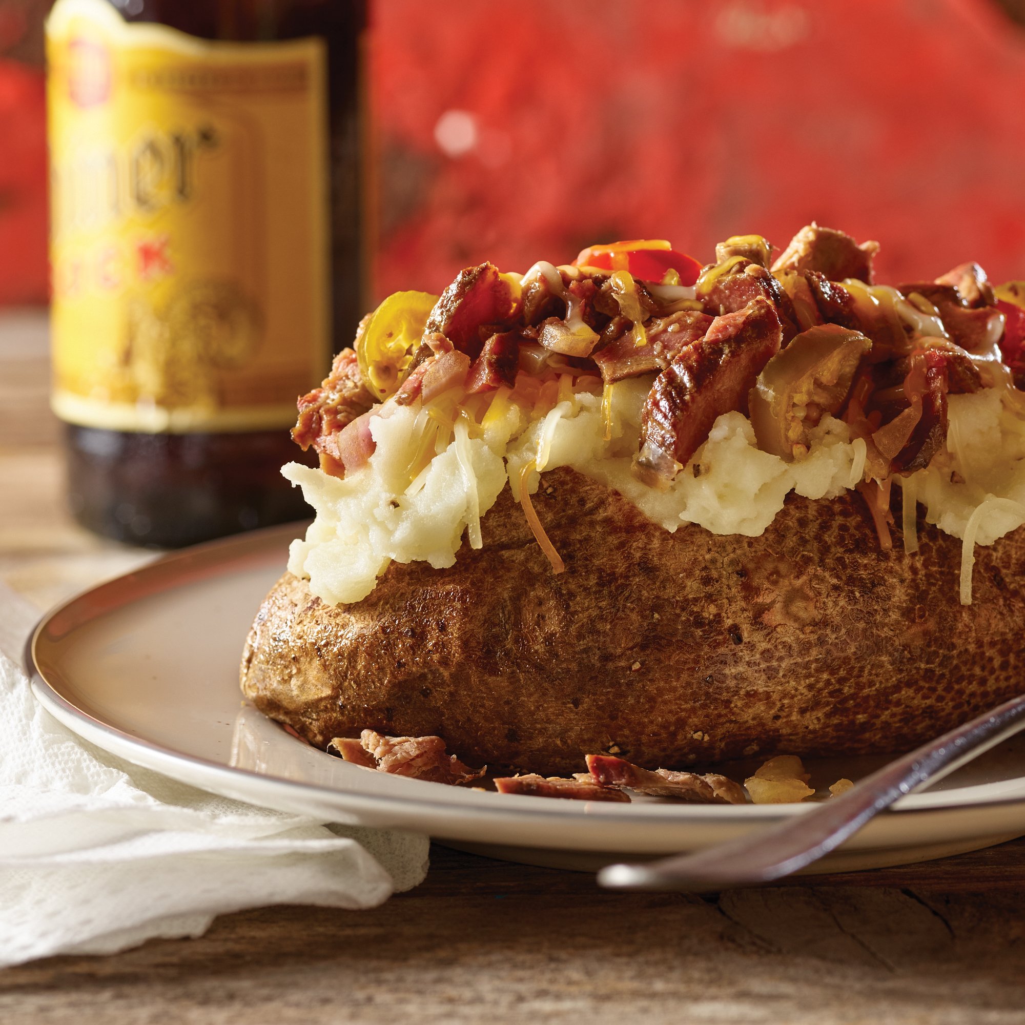 BBQ Brisket Stuffed Twice Baked Potatoes-image