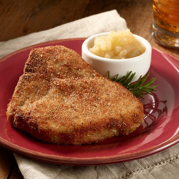 Breaded Pork Chops With Fresh Applesauce