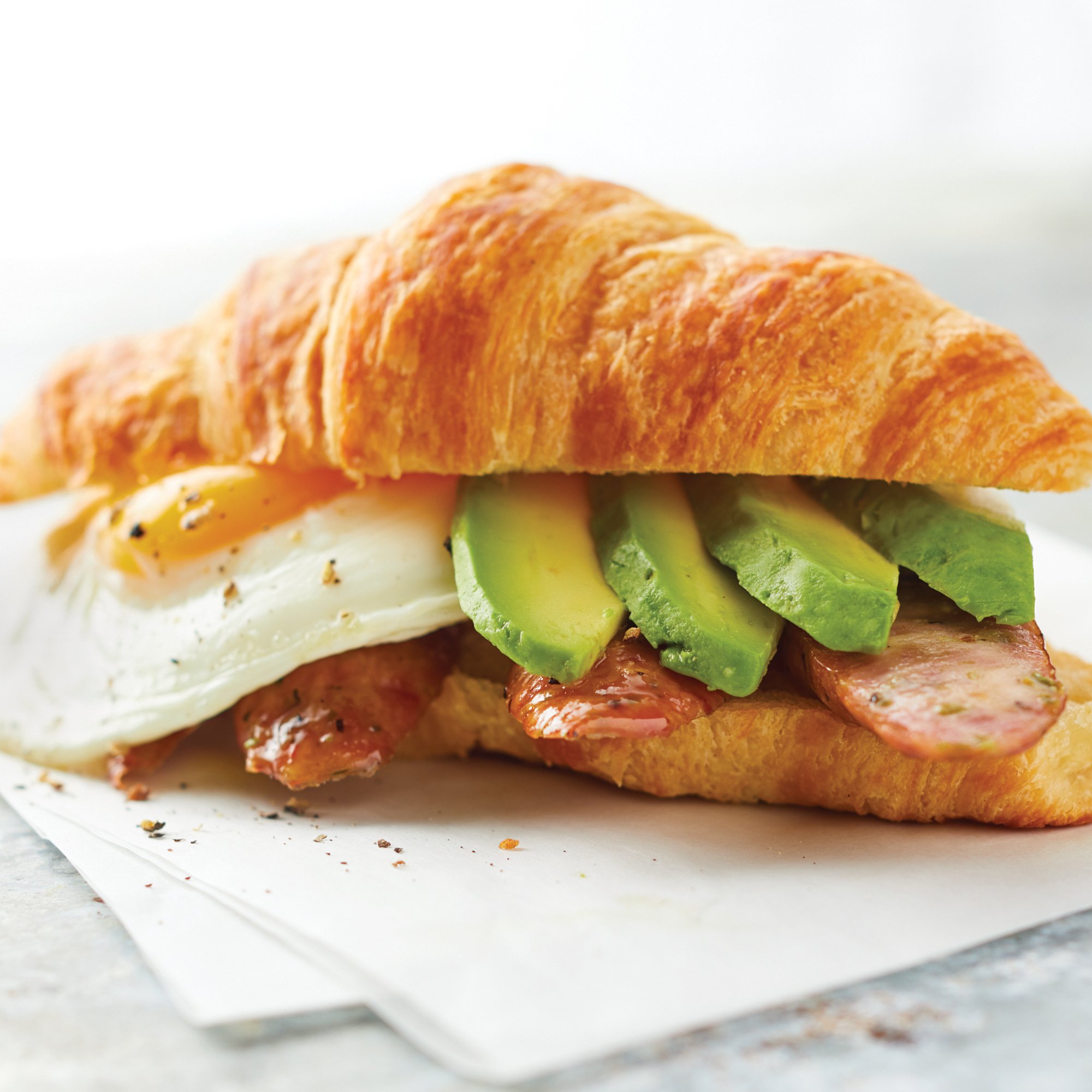 Breakfast Croissant Sausage Sandwich Recipe from HEB