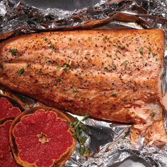 Broiled Salmon with Grapefruit