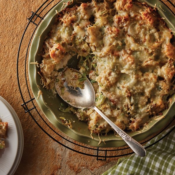 Brussels Sprouts & Sourdough Gratin