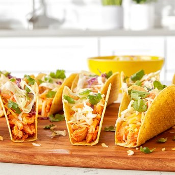 Buffalo Chicken Tacos with Ranch Slaw