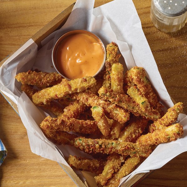 Buttermilk & Honey Mustard Zucchini Fries