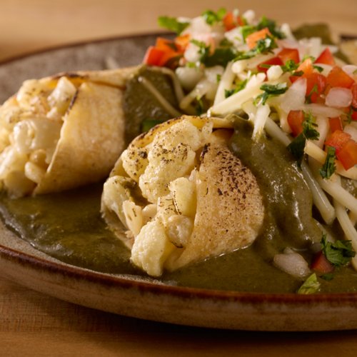 Cauliflower Mole Pipian Enchiladas