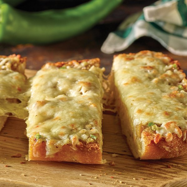 Cheesy Hatch Garlic Bread