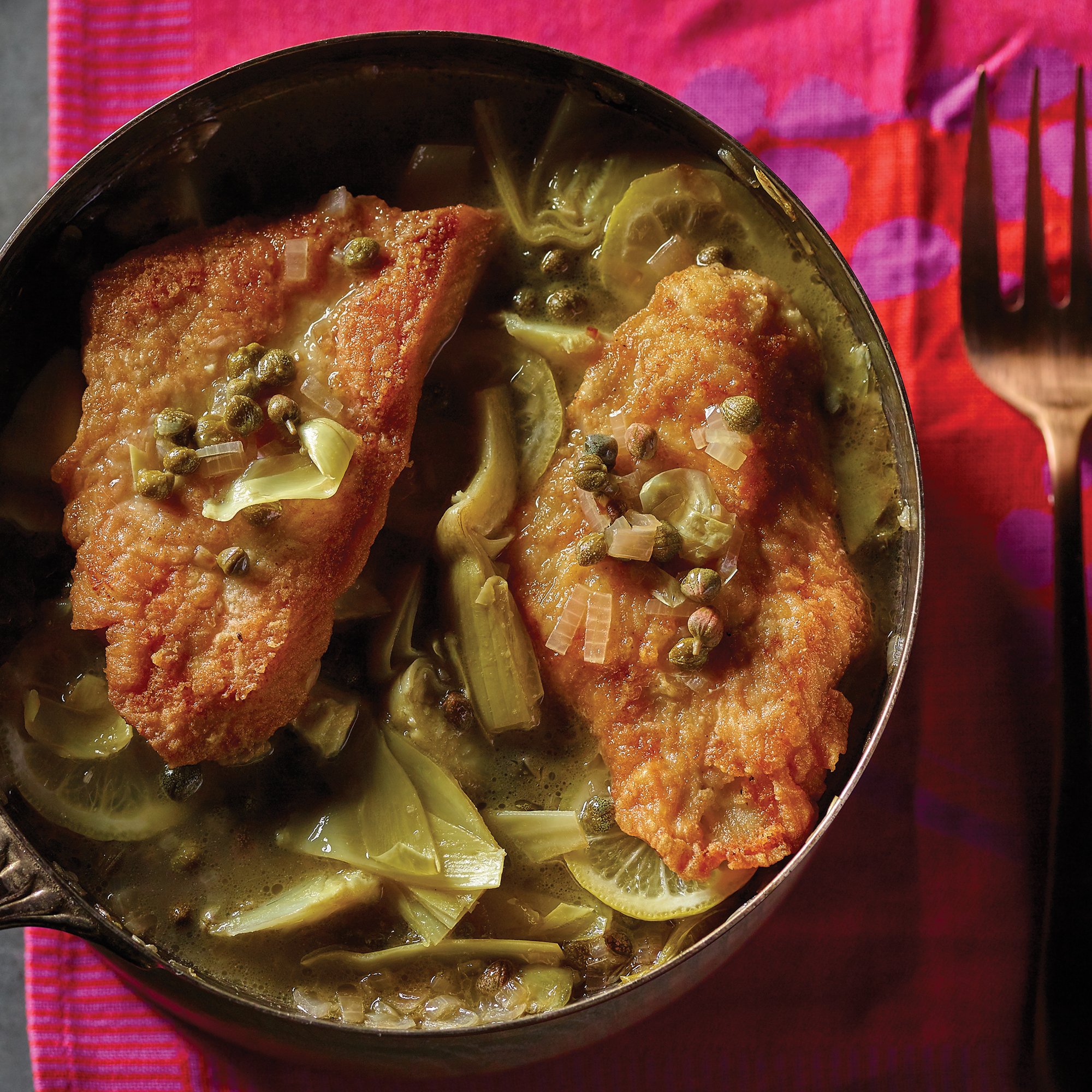 Chicken and Artichoke Piccata Recipe from H-E-B