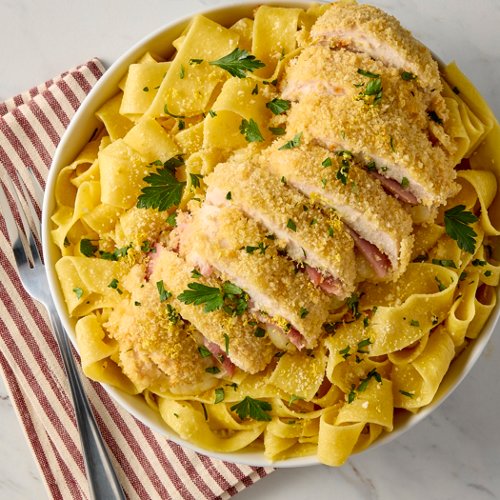 Chicken Cordon Bleu with Pasta