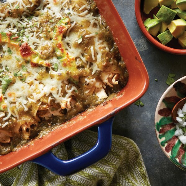 Chicken Enchiladas with Homemade Tomatillo Sauce