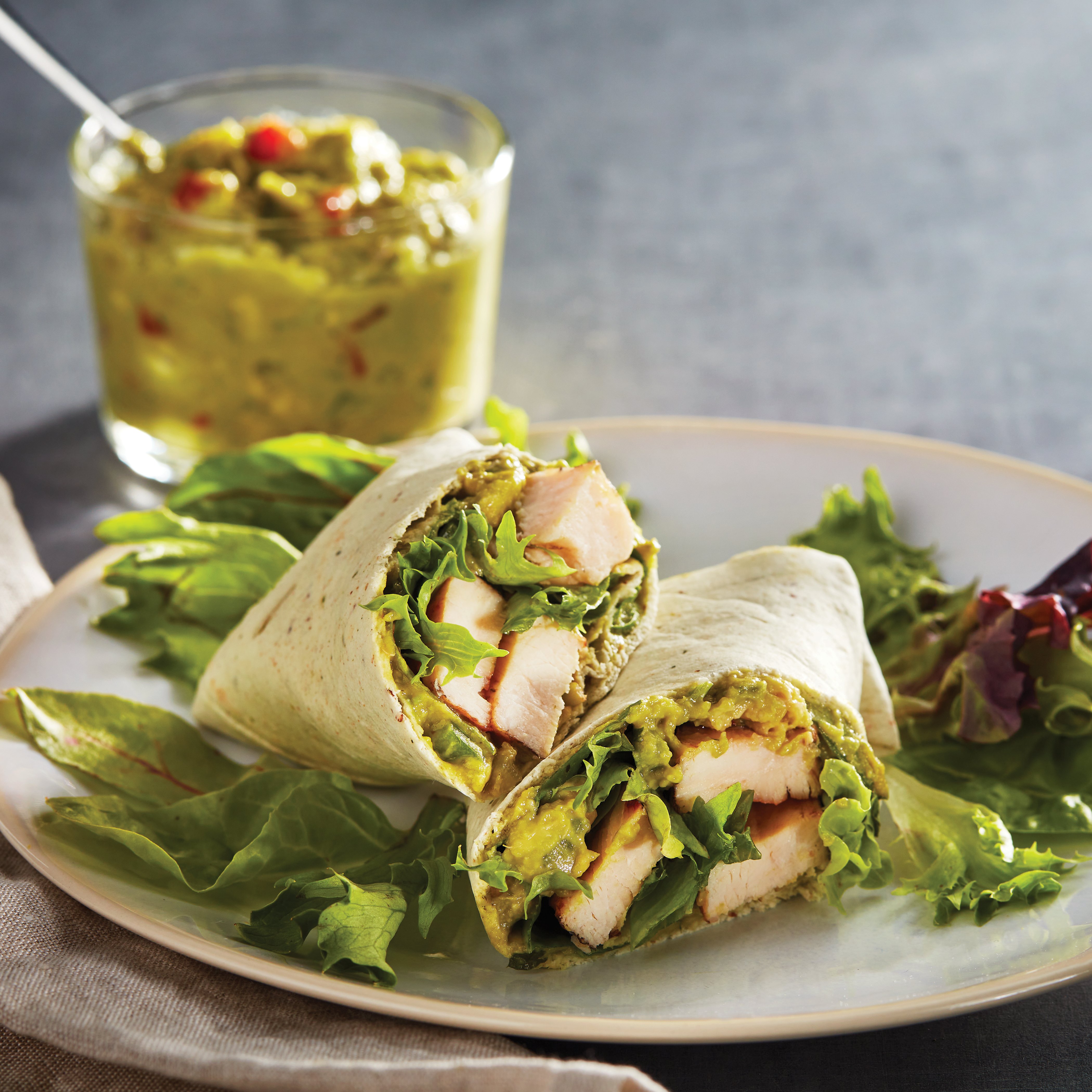 Wrap - roasted chicken with guacamole