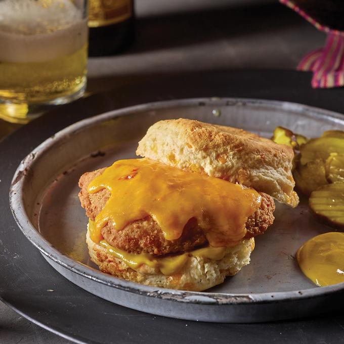 Chicken in a Biscuit Burger Recipe from HEB