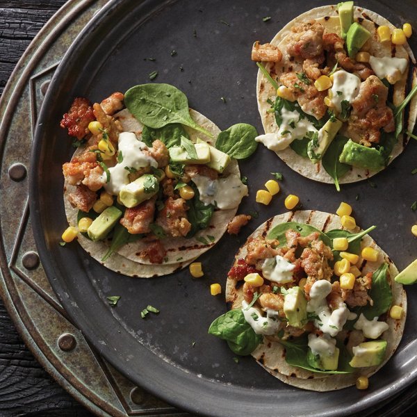 Chicken Street Tacos with Avocado Corn Salsa