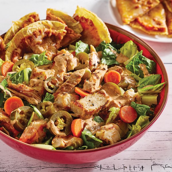 Chicken Taco Salad with Tostada Croutons