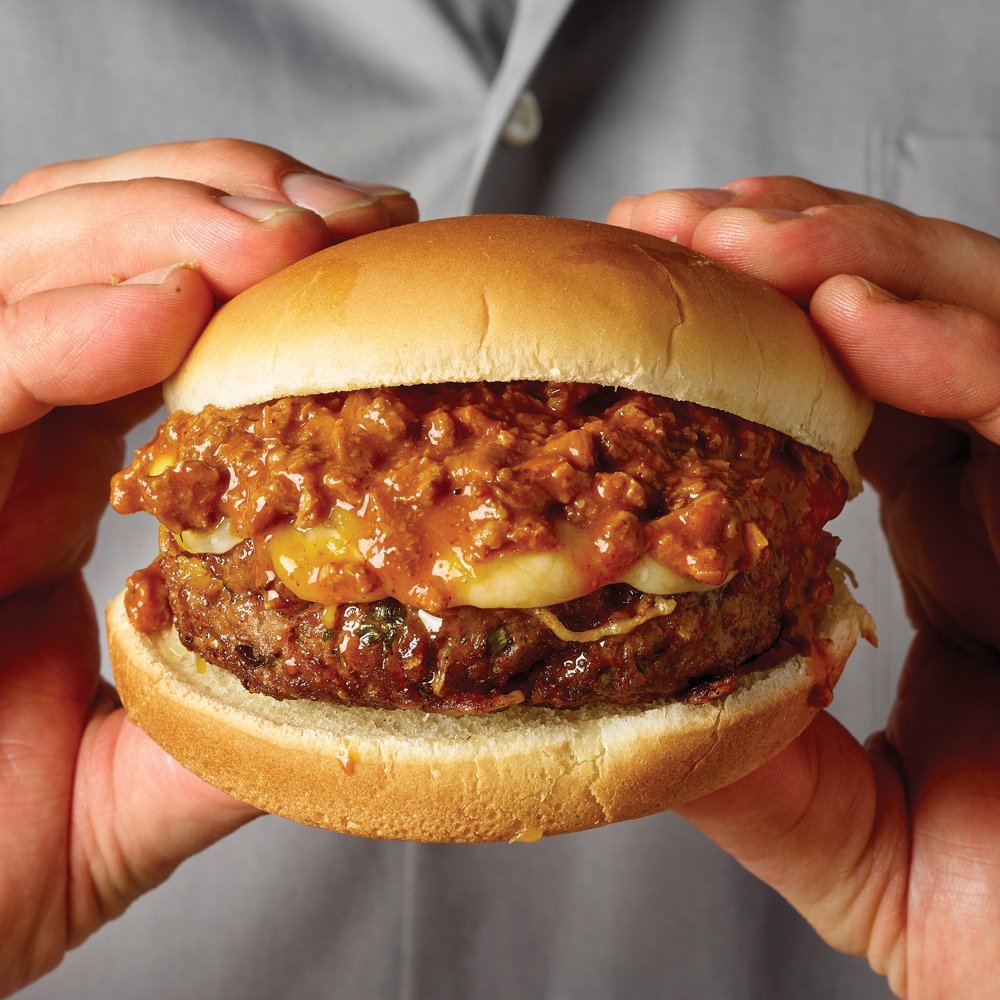 Bacon Chili Cheeseburgers Recipe - Reily Products