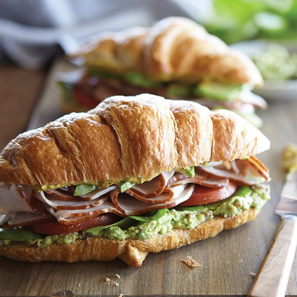 Classic Avocado Croissant Club