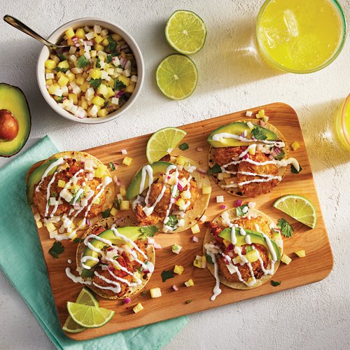 Coconut Shrimp Tacos with Jicama Salsa