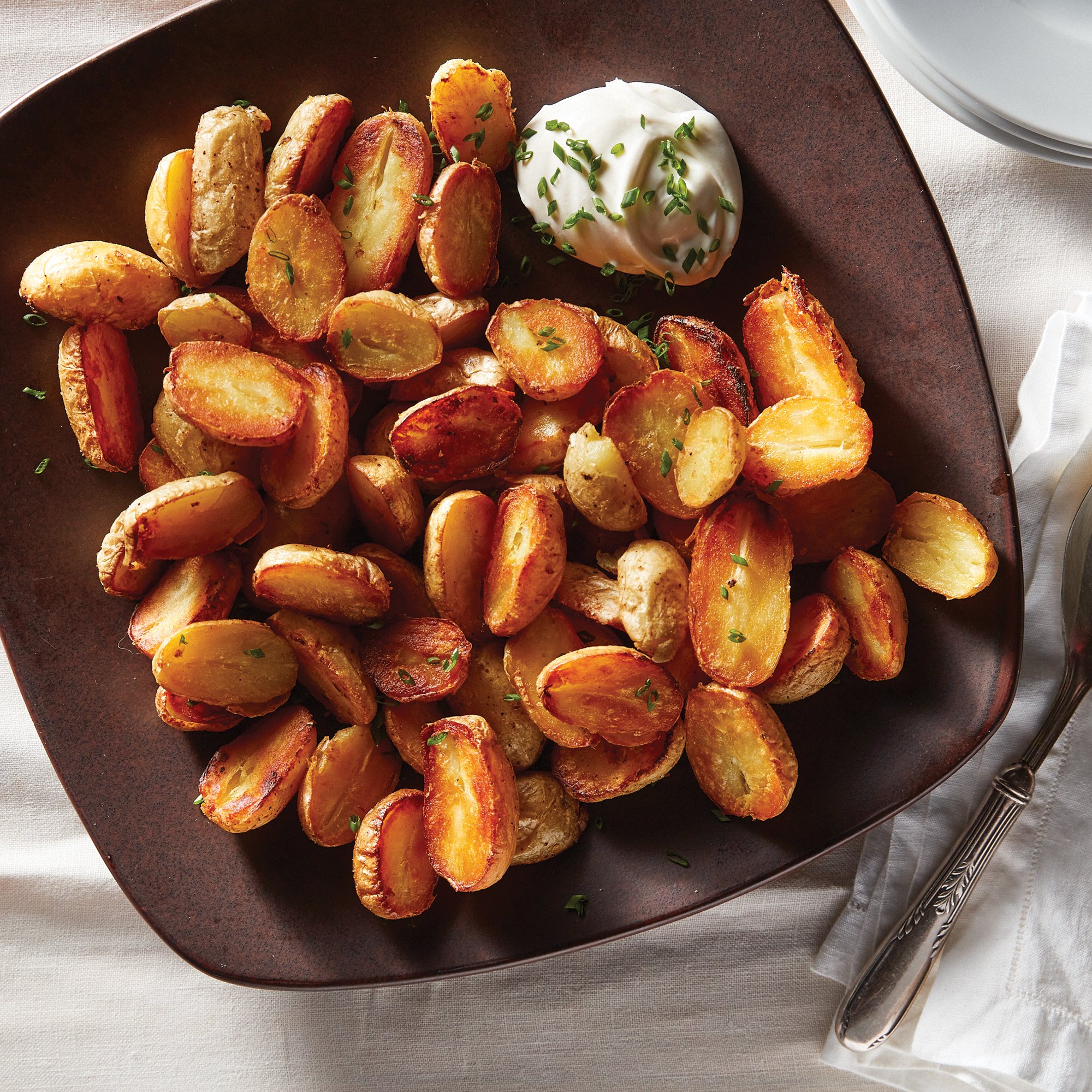 Crispy Pan Roasted Baby Potatoes Recipe from H-E-B