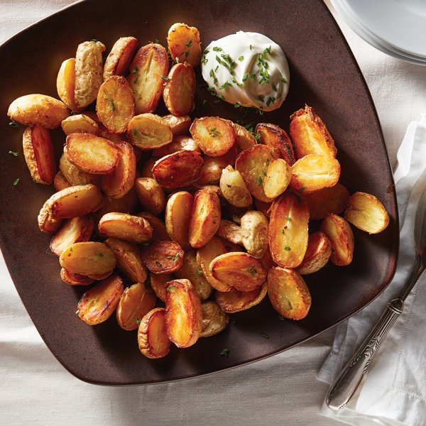 Crispy Pan Roasted Baby Potatoes