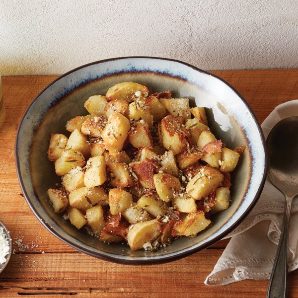 Crispy Roman Style Potatoes with Pecorino and Rosemary