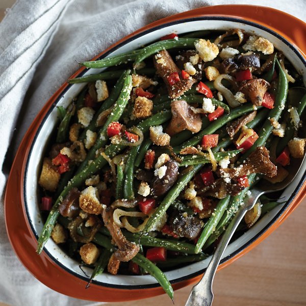 Crunchy Green Bean & Wild Mushroom Bake