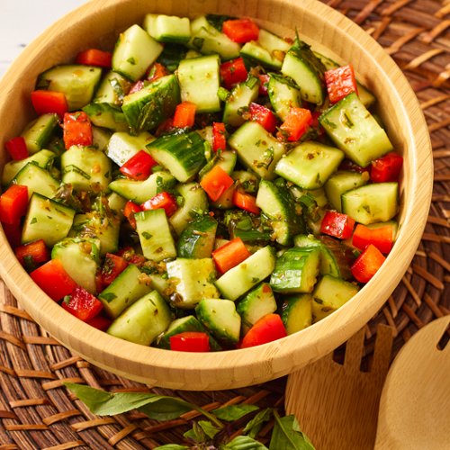 Crunchy Thai Basil Cucumber Salad