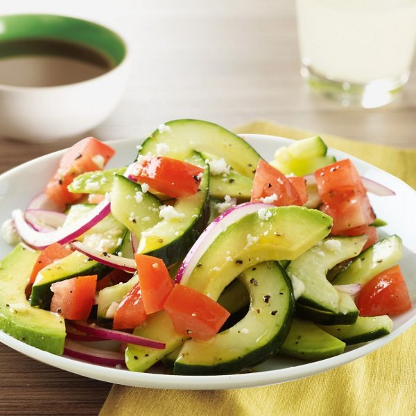 Cucumber, Tomato, Avocado & Feta Salad