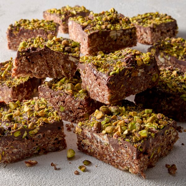 Dubai-Style Chocolate Crispy Rice Treats