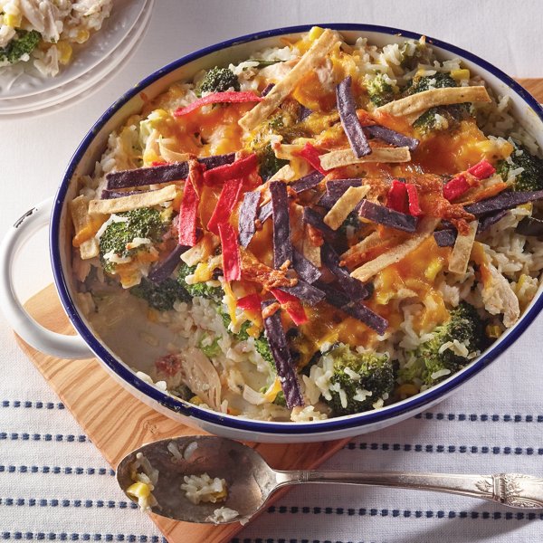 Easy One Pan Chicken Rice Casserole