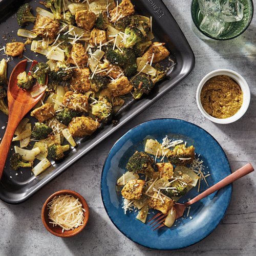 Easy Sheet Pan Pesto Chicken with Broccoli