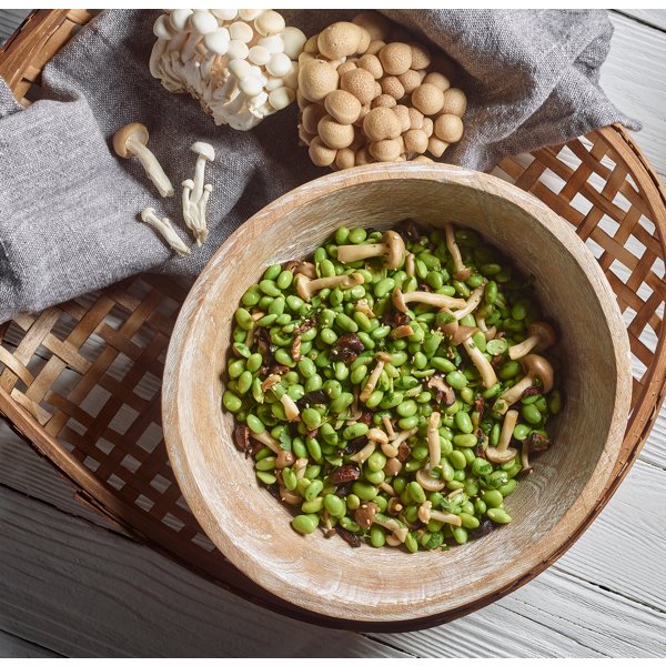 Edamame Bean and Mushroom Salad