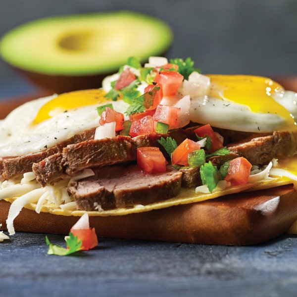 Fajita Steak and Fried Egg Breakfast Taco