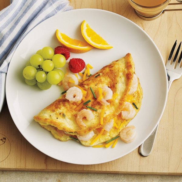 Fluffy Shrimp Omelet for Two