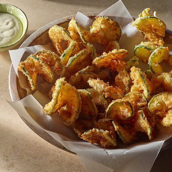 Fried Parmesan Zucchini Spirals