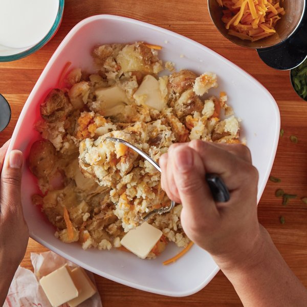 Fully Loaded Smashed Potatoes