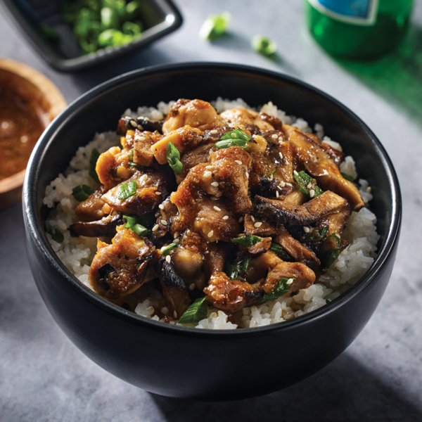 Ginger Scallion Chicken and Mushrooms