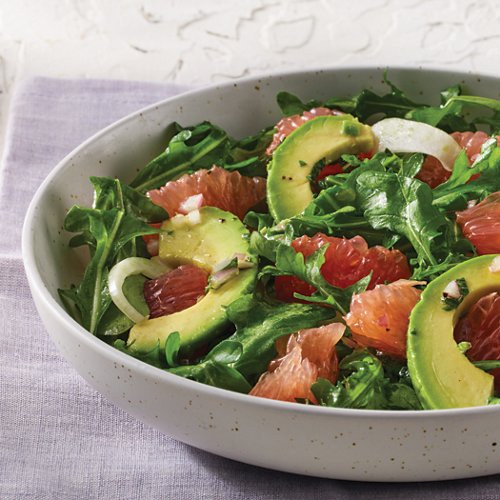 Grapefruit and Avocado Salad with Arugula
