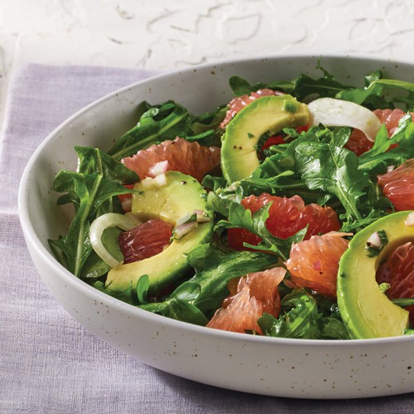 Grapefruit and Avocado Salad with Arugula