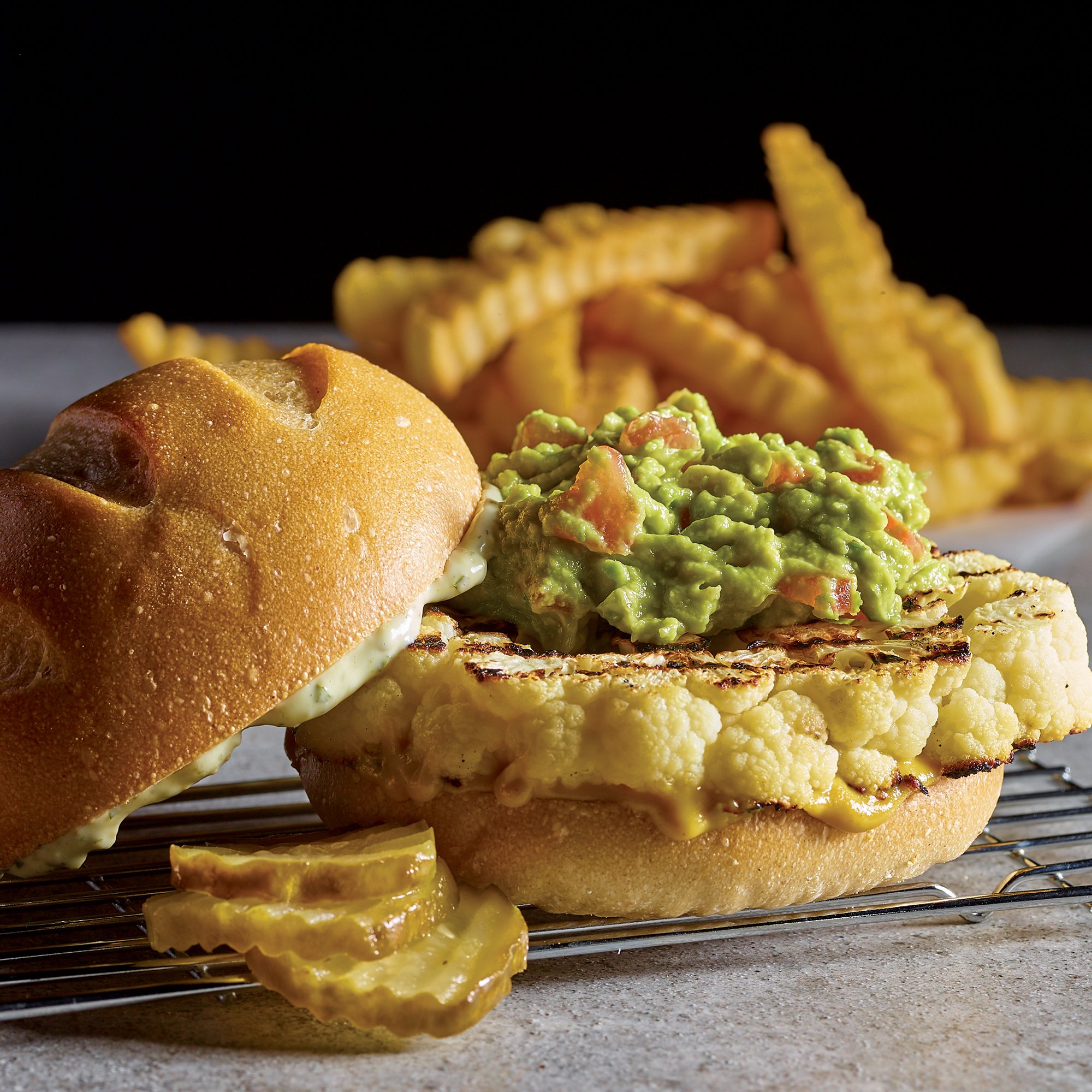 Grilled Cauliflower Steak Burger Recipe from HEB