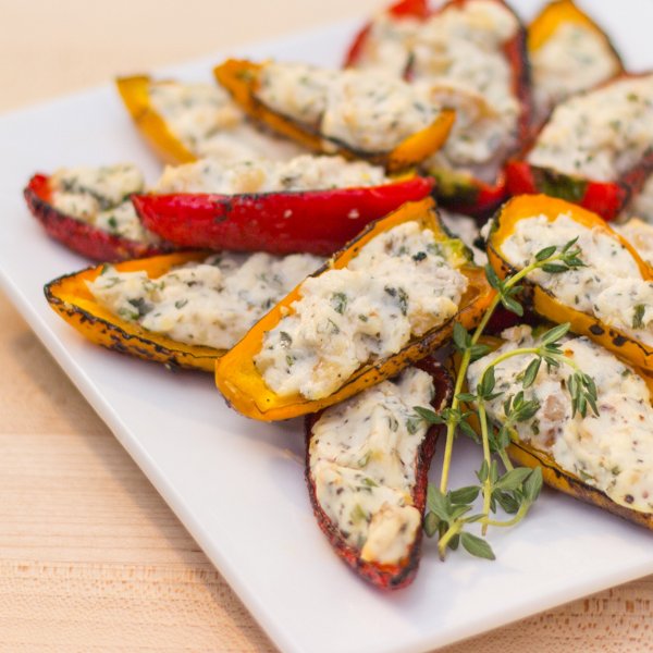 Grilled Goat Cheese Stuffed Peppers